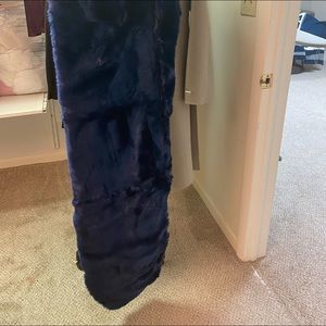 Midnight Blue Faux Fur Shawl